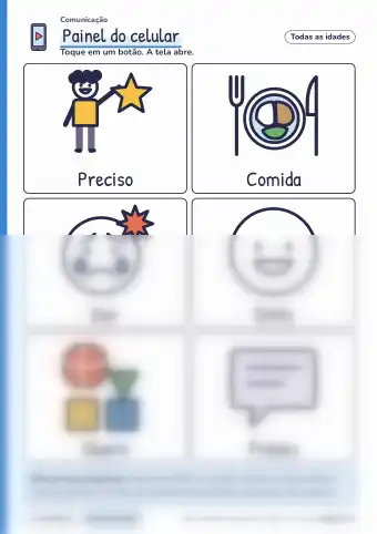 Página Cartões no celular do PDF.