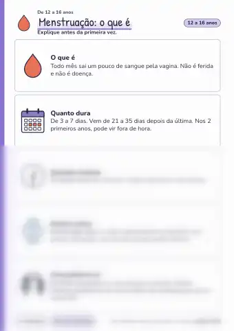 Página De 12 a 16 anos do PDF.